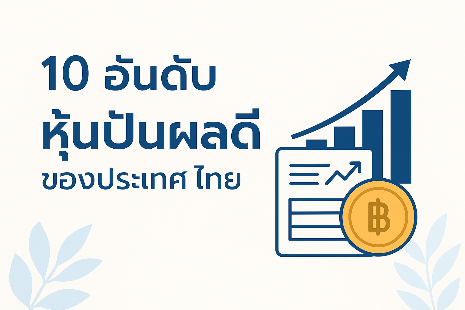 หุ้นปันผล 10 อันดับดีของประเทศไทย