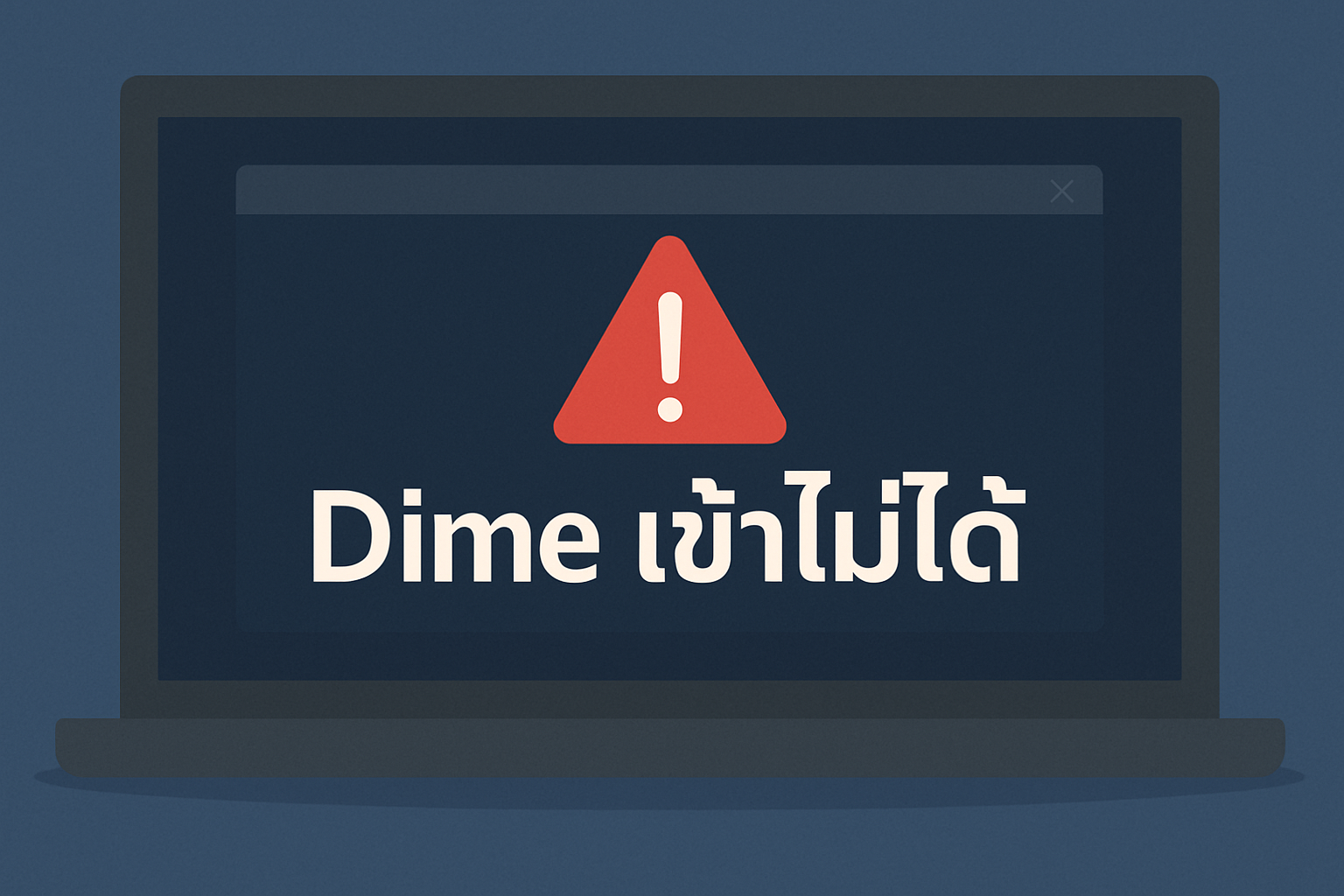 ทำไม Dime เข้าไม่ได้
