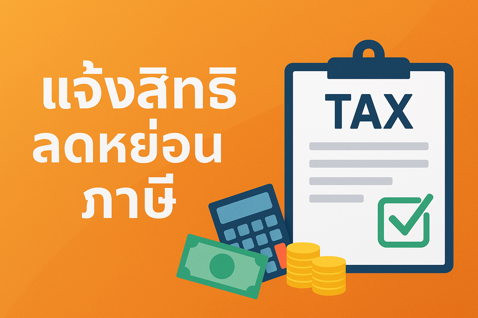 แจ้งสิทธิลดหย่อนภาษี