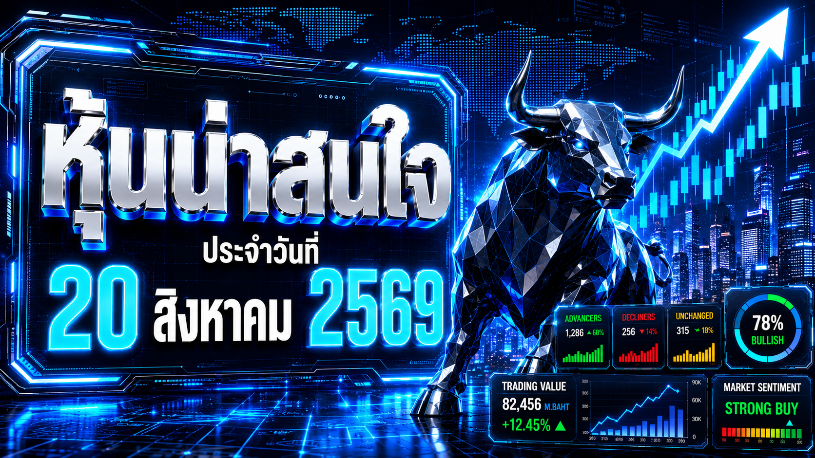 หุ้นน่าสนใจประจำวันที่ 20 สิงหาคม 2569